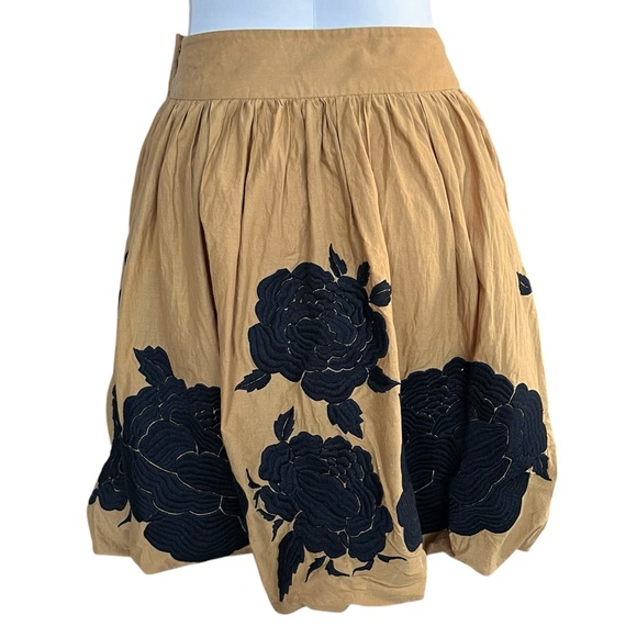 Tibi Skirt size 8 embroidered cotton bubble skirt - Picture 11 of 13